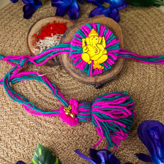 Ganesha rakhi lumba set