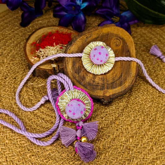 Gota glamor rakhi lumba set