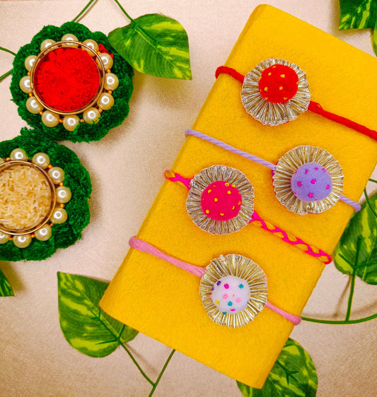 Gota Glamour rakhi ! Set of 4