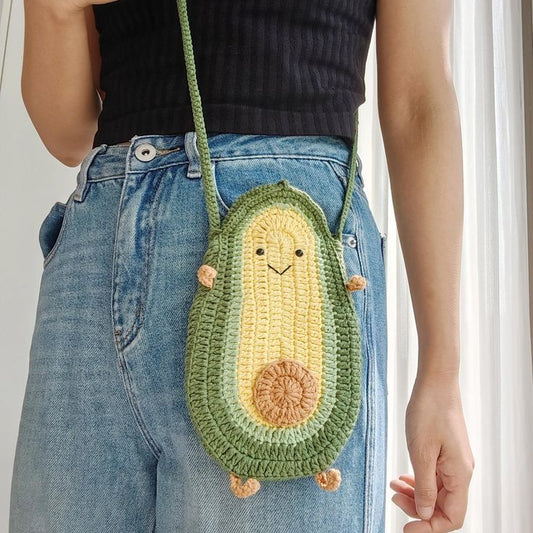 Avocado Crochet Sling Bag – Handmade Side Bag for Essentials