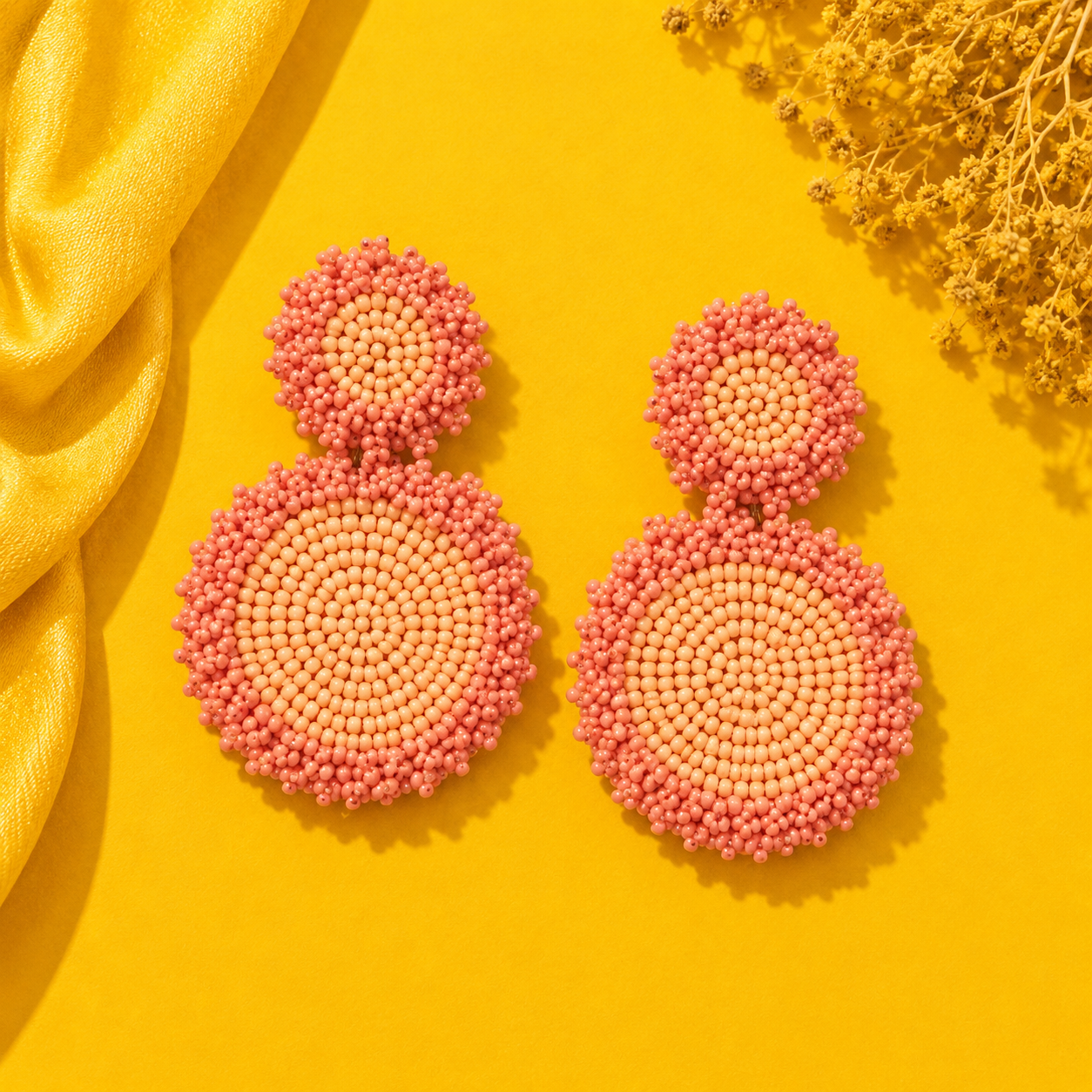 Beaded Statement Earrings | Handmade Boho Drop Earrings