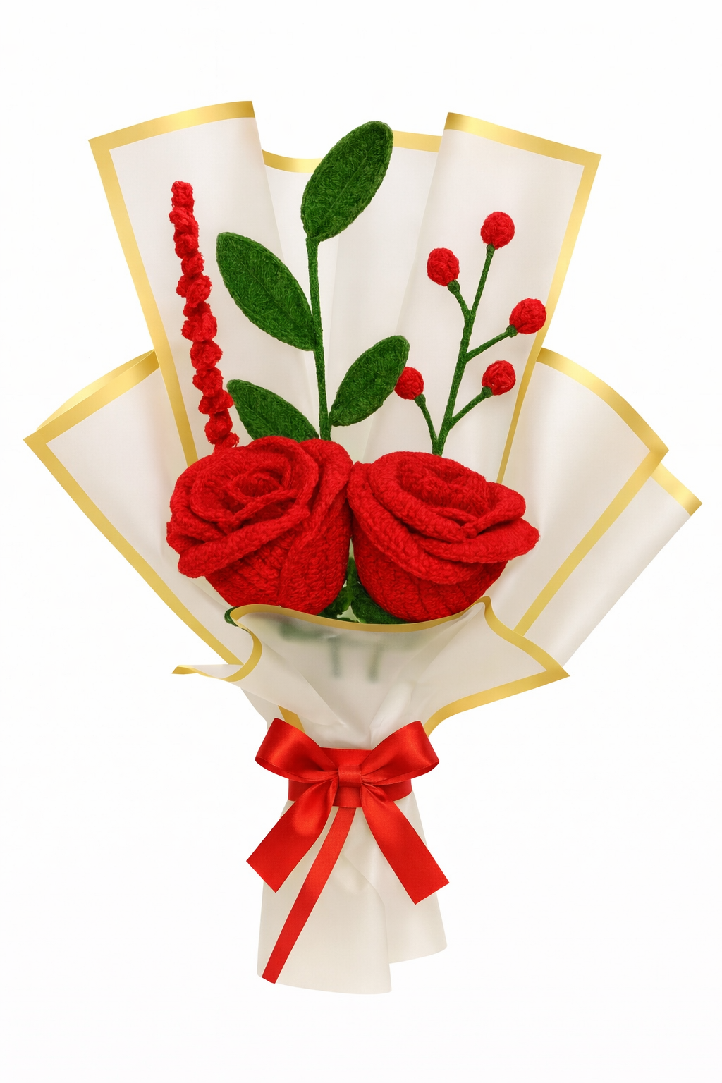 Handmade Crochet Rose Bouquet | Forever Love Gift