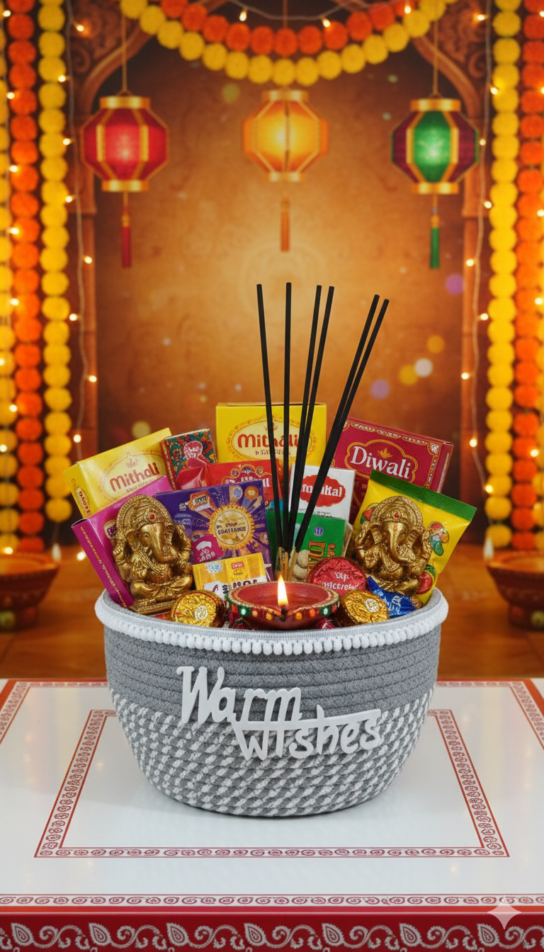 Eco-Friendly Reusable Diwali Hamper Basket ( only basket)