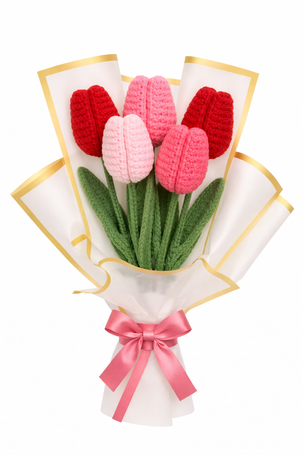 Handmade Crochet Tulip Bouquet | Forever Flower Gift