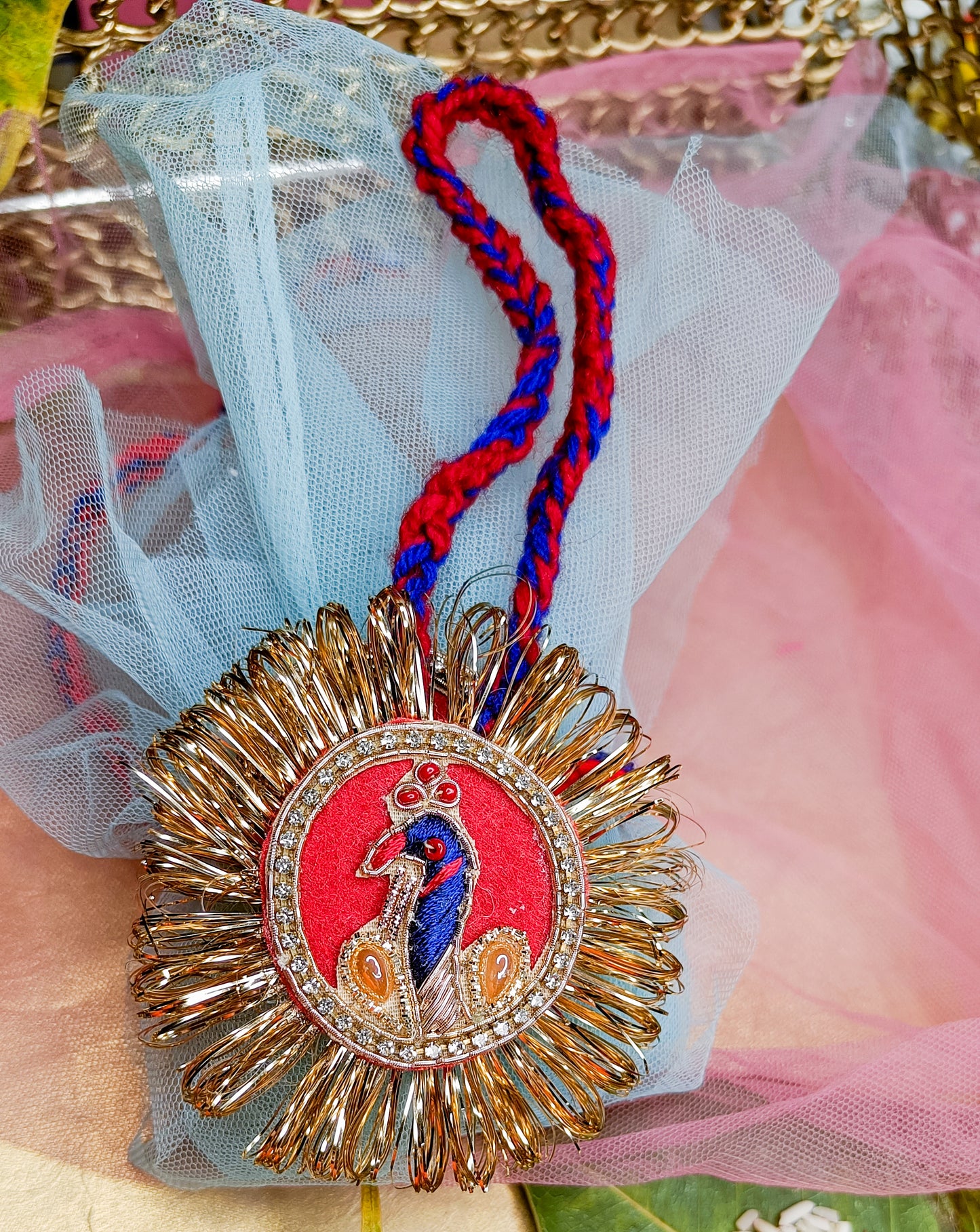 đ¸ Handcrafted Peacock Motif Rakhi lumba đ¸