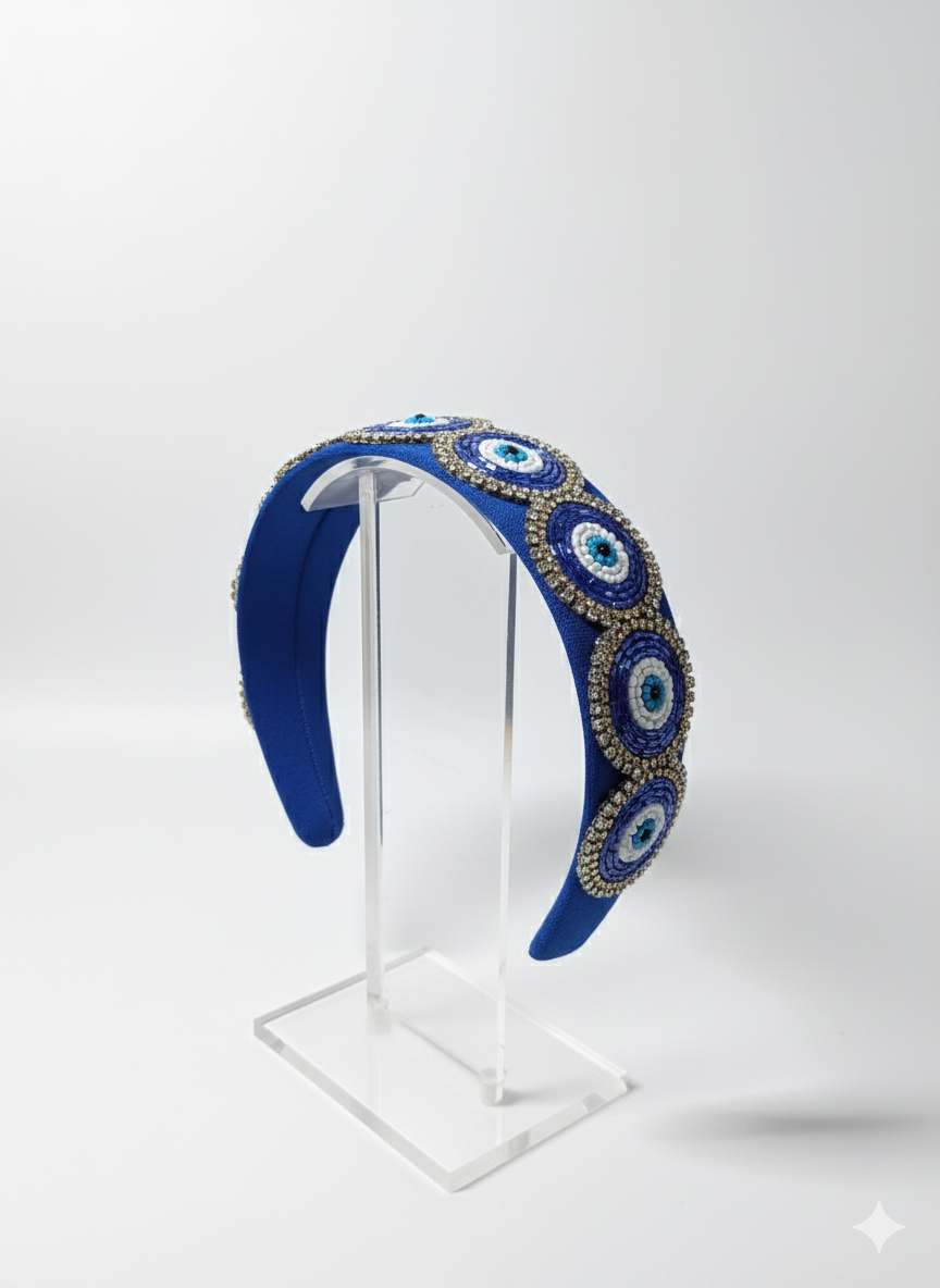 Evil Eye Beaded Embellished Headband