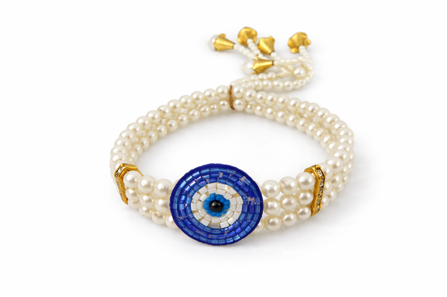 Pearl Evil Eye Elastic Bracelet – Wedding Return Gift & Favour Bracelet