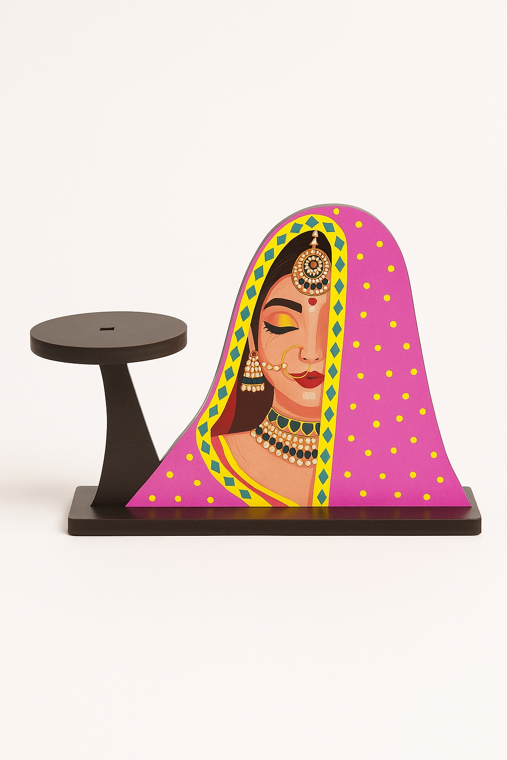 Handcrafted Rajasthani Lady Tealight Holder set of 2