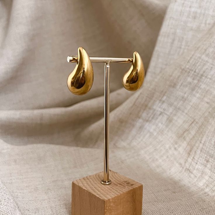 Gold-Plated Abstract Fluid Earrings