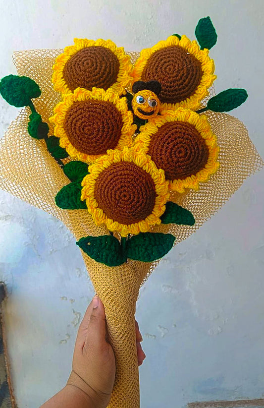 Crochet Sunflower bouqet
