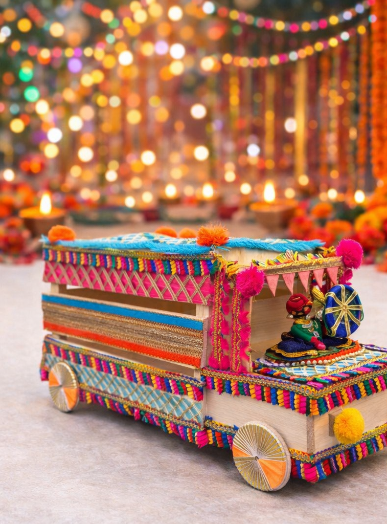 Lohri & Makar Sankranti Festive Mini Truck Decor | Handcrafted Traditional Gift