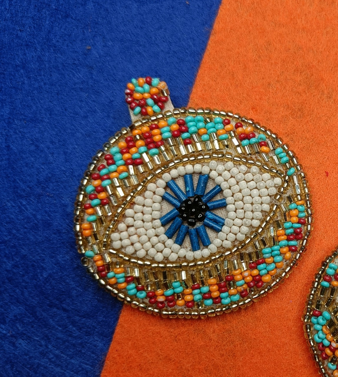 Red Evil Eye handmade earrings