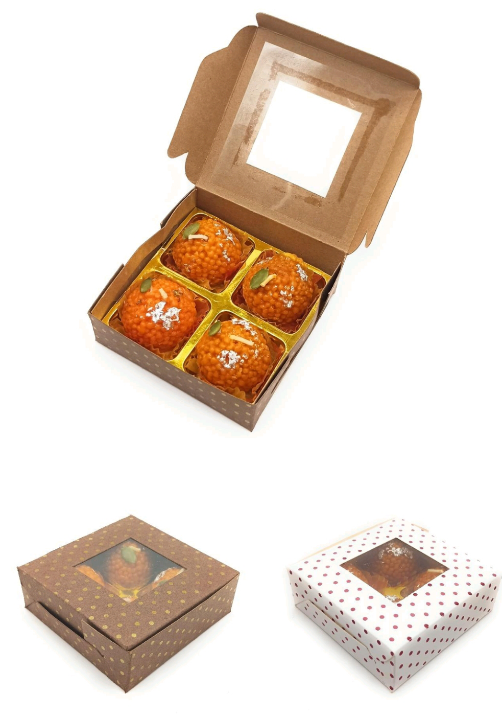 Ladoo candle set of 4