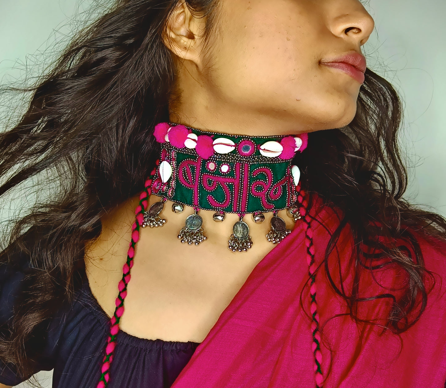 Boho Banjaran Tribal Mirror Work Choker