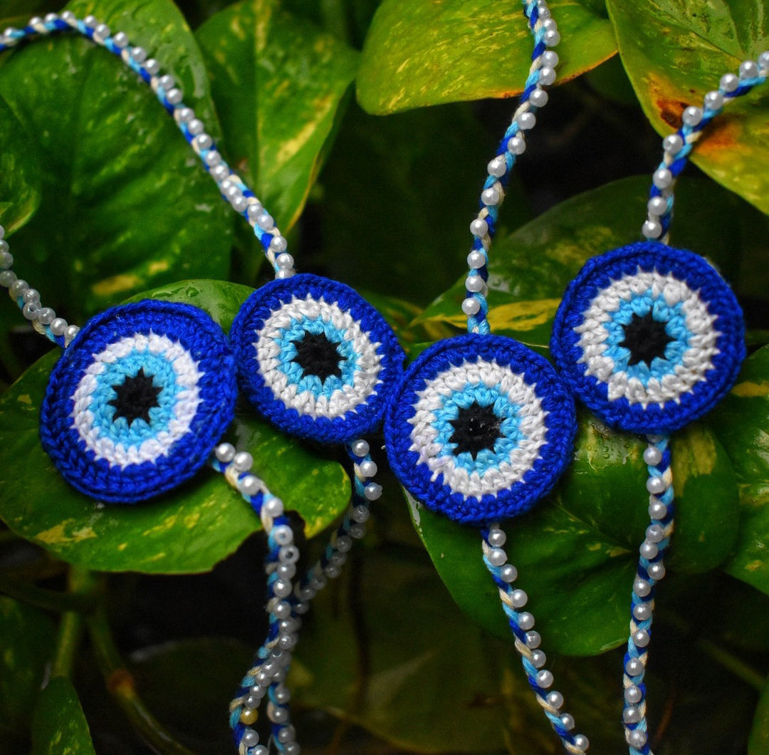 Evil eye crochet rakhi