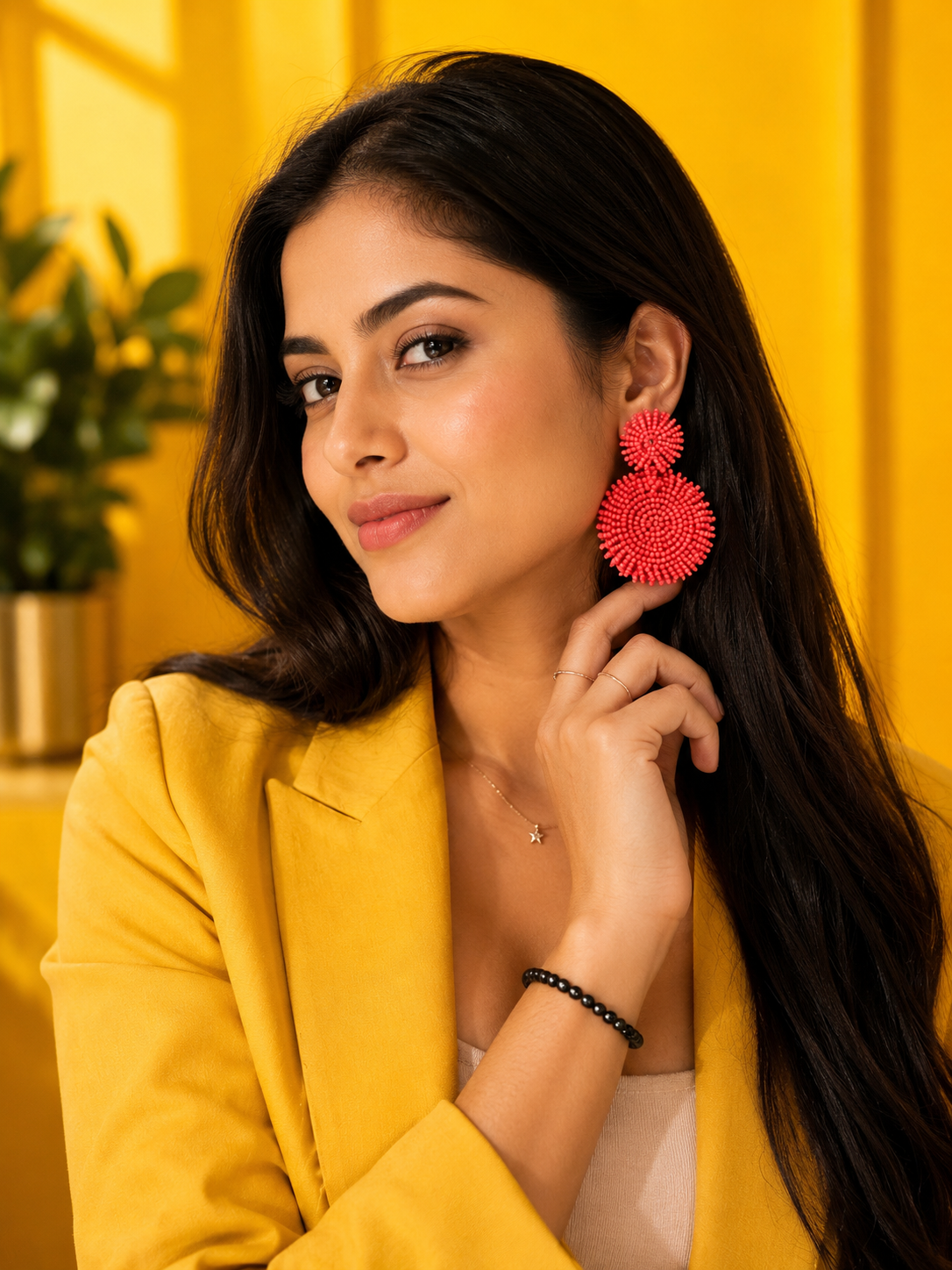 Beaded Statement Earrings | Handmade Boho Drop Earrings