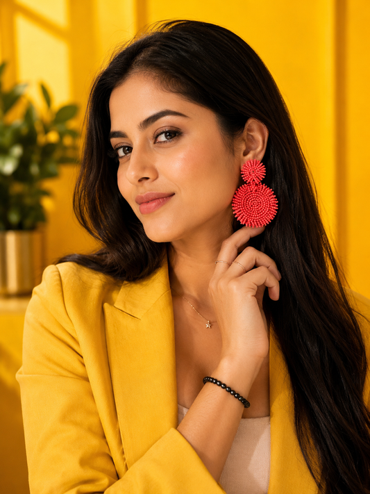 Beaded Statement Earrings | Handmade Boho Drop Earrings