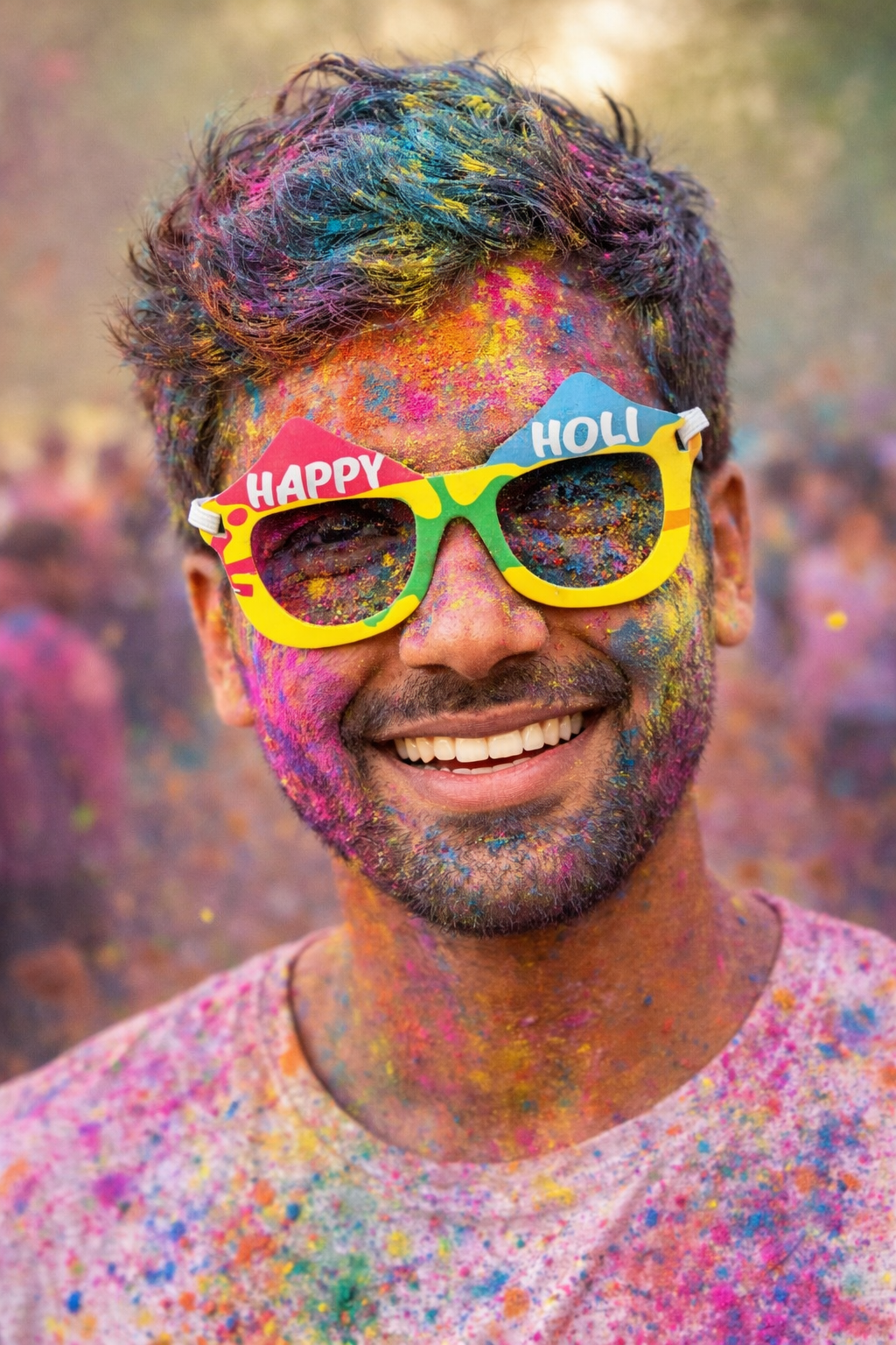 Happy Holi Party Glasses for Friends | Colorful Holi Theme Sunglasses Props - set of 10