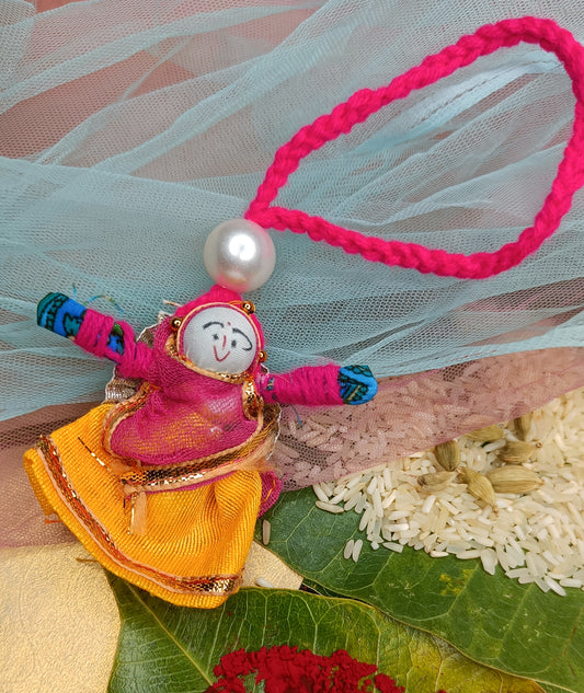 🌟 Handmade Kathputli Rakhi lumba — A Touch of Tradition 🌟