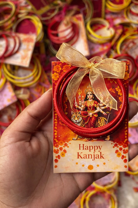 Happy Kanjak Navratri Gift Bangles | Maa Durga Blessings | House of Bulbul