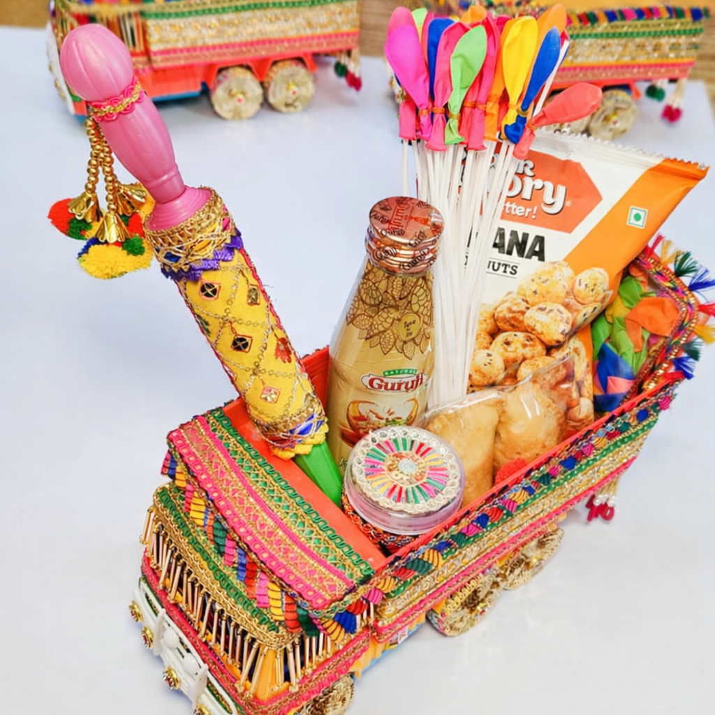 Holi Special Decorative Truck Hamper | Luxury Holi Gift Set with Thandai & Pichkari