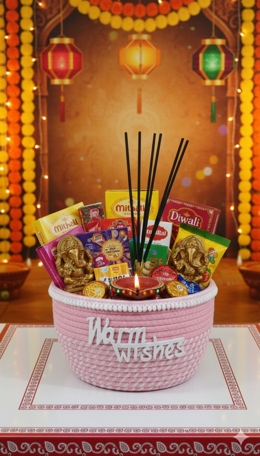 Eco-Friendly Reusable Diwali Hamper Basket ( only basket)