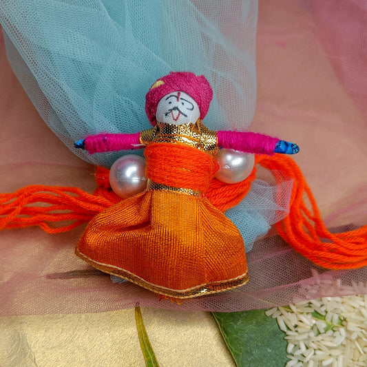 🌟 Handmade Kathputli Rakhi — A Touch of Tradition 🌟