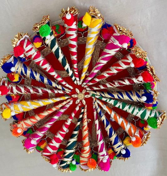 Indian Wedding Decorated Cone Favours | Colourful Pom-Pom Mehendi Cones | Traditional Return Gifts