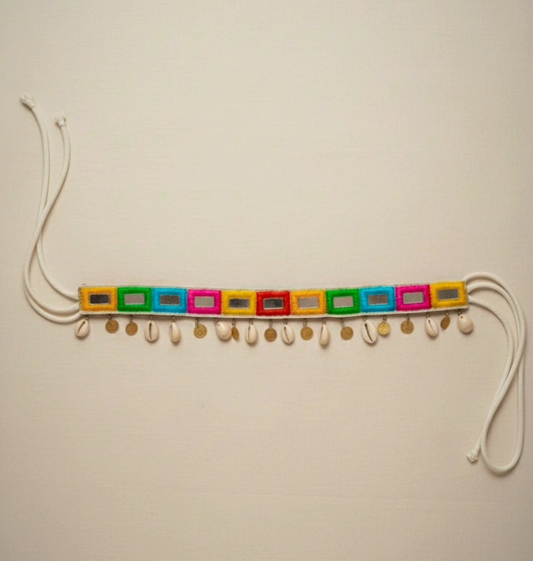 Vibrant Mirror Work Waist Belt for Navratri