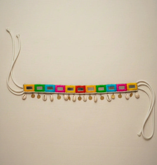 Vibrant Mirror Work Waist Belt for Navratri