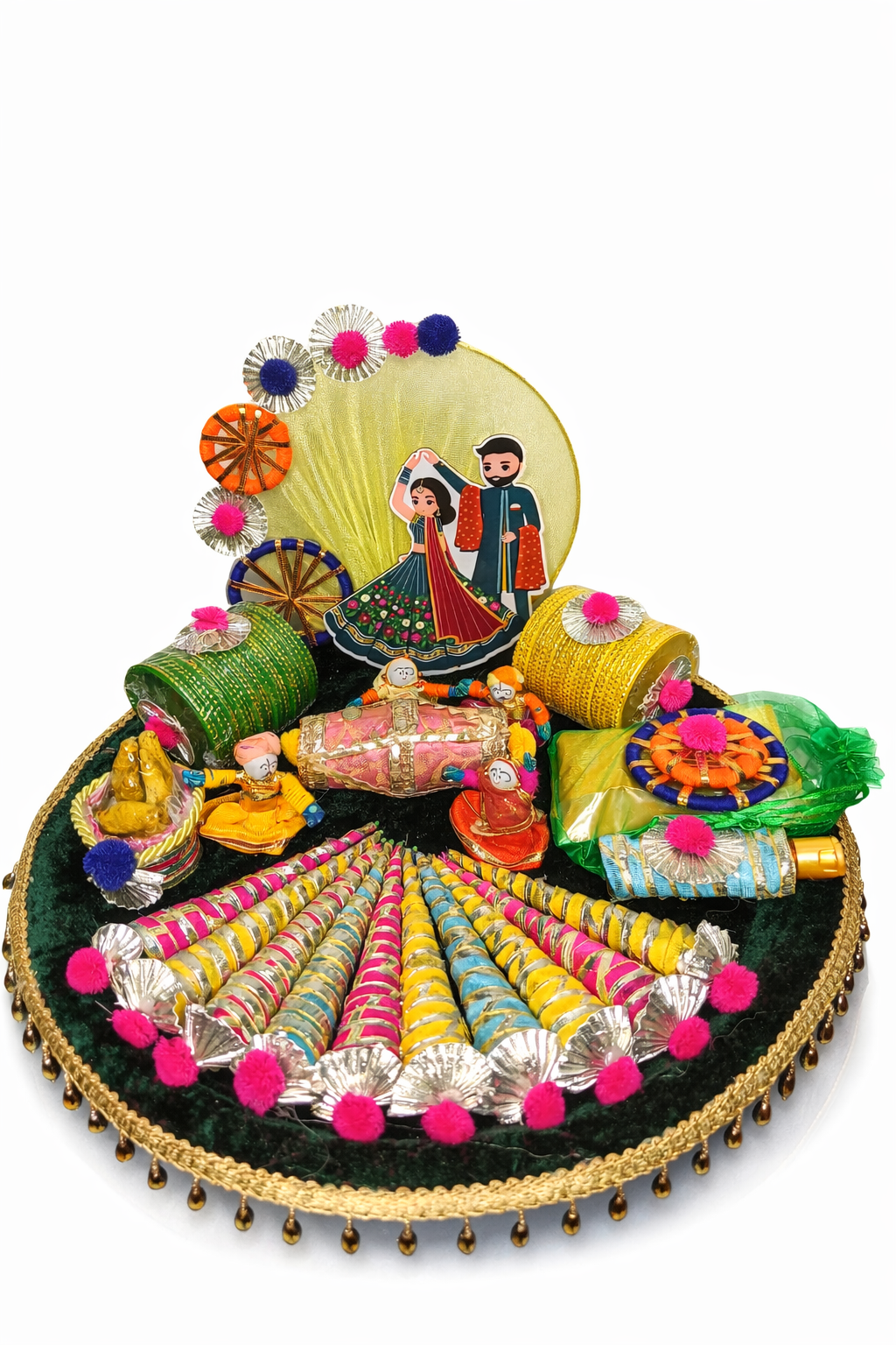 Luxury Handcrafted Haldi–Mehndi Shagun Patri | Pre-Wedding Ritual Gift Platter | Houseofbulbul