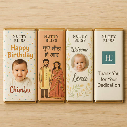 From Your Heart to Theirs – In Chocolate"
Thoughtfully customized wrappers for the moments that matter.
📲 Let’s design yours: 9717219488