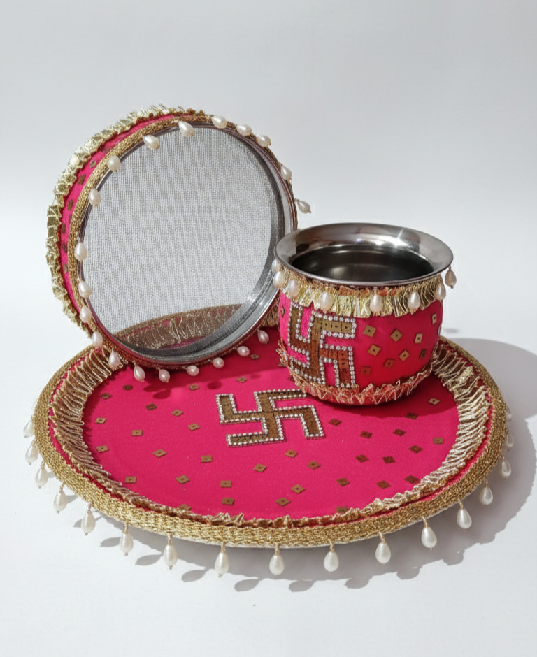 ✨ Traditional Karwa Chauth Pooja Thali Set ✨