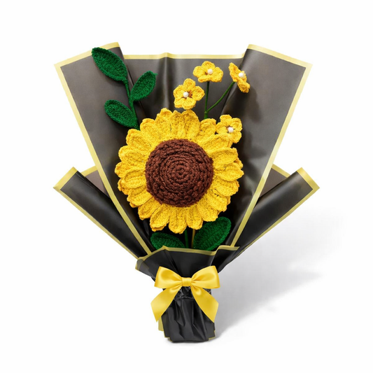 Handcrafted Crochet Sunflower Bouquet  |  Everlasting Floral Gift