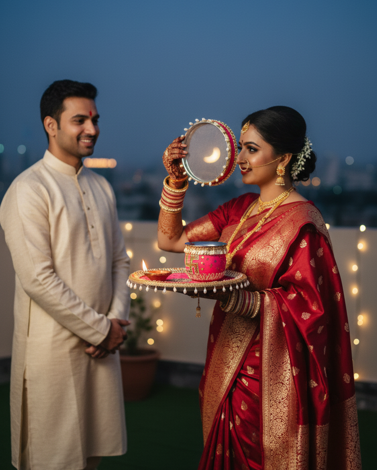 ✨ Traditional Karwa Chauth Pooja Thali Set ✨