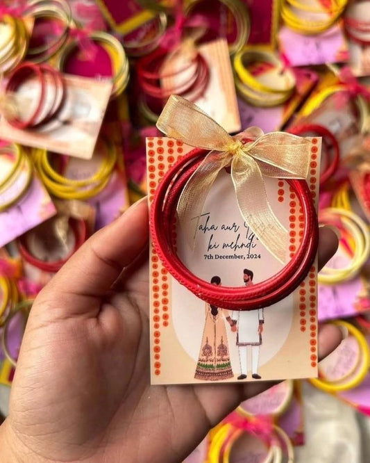 Bangle with Thanku Card Return Gifts