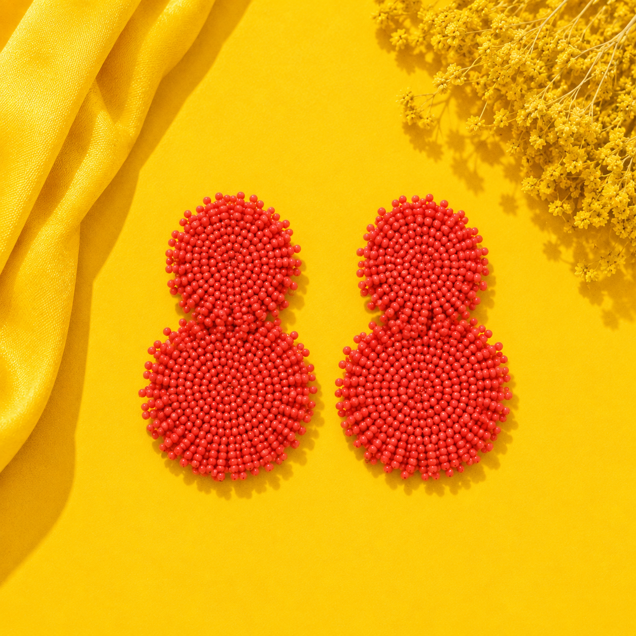 Beaded Statement Earrings | Handmade Boho Drop Earrings