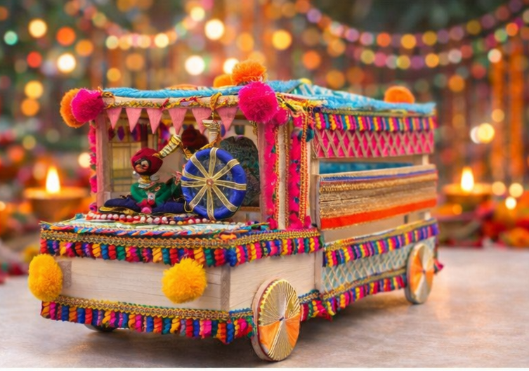 Lohri & Makar Sankranti Festive Mini Truck Decor | Handcrafted Traditional Gift