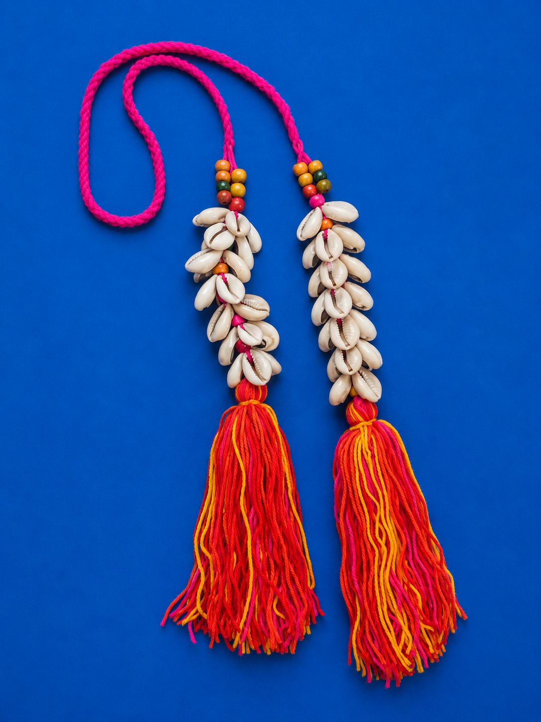 Navratri Special Multi-Way Cowrie Shell Tassel Accessory | Hair, Collar & Boho Styling Piece