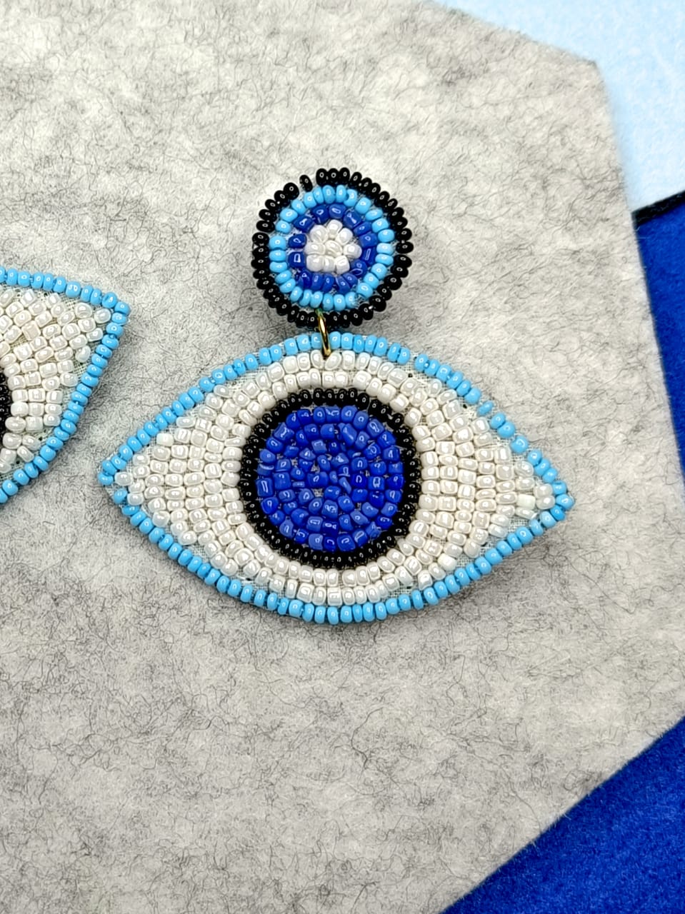 Evil Eye handmade beaded earrings